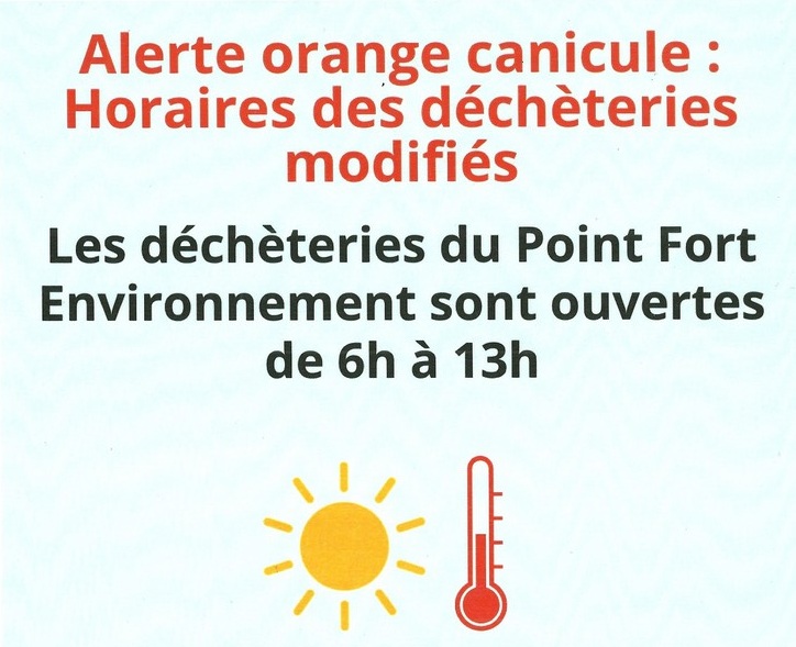 dchetterie vigilance orange juin 2026