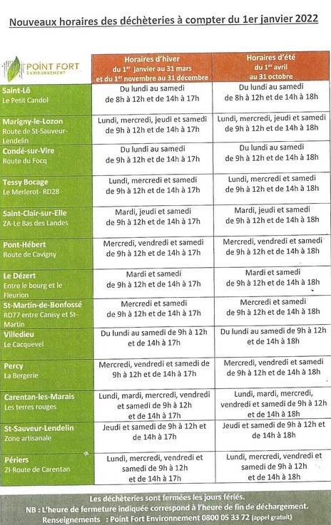 nouveaux horaires dchetterie Copier